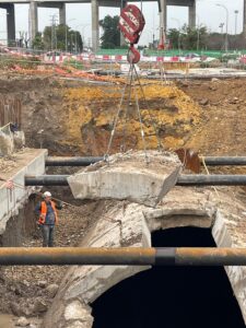 Corte de tubería de 18m