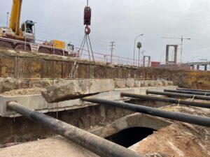 Corte de tubería de 18m